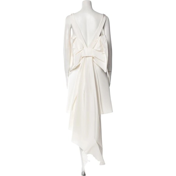 NWT. $2990 Carolina Herrera Oversize-Bow Silk Dress Sz 8 - Picture 8 of 8